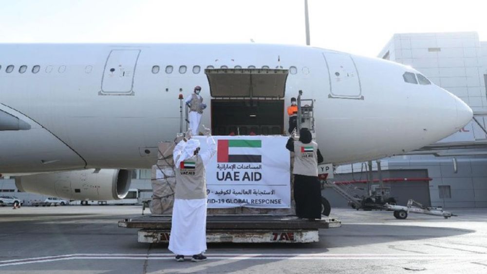 Pesawat Etihad Airways milik Uni Emirat Arab membawa suplai medis untuk Palestina dalam penerbangan pertama ke Israel. SP. AP