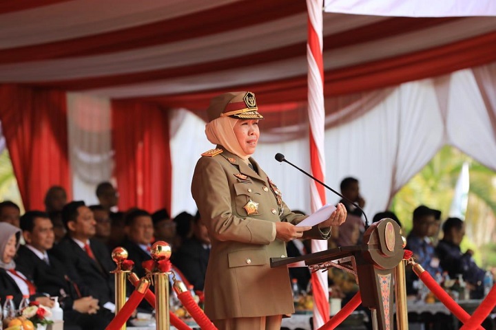 Pimpin Apel Menyongsong Bulan Keselamatan dan Kesehatan Kerja (K3) Tahun 2024, Gubernur Khofifah Terus Ajak Dudika Budayakan K3 Demi Keberlangsungan Usaha dan Peningkatan Produktivitas