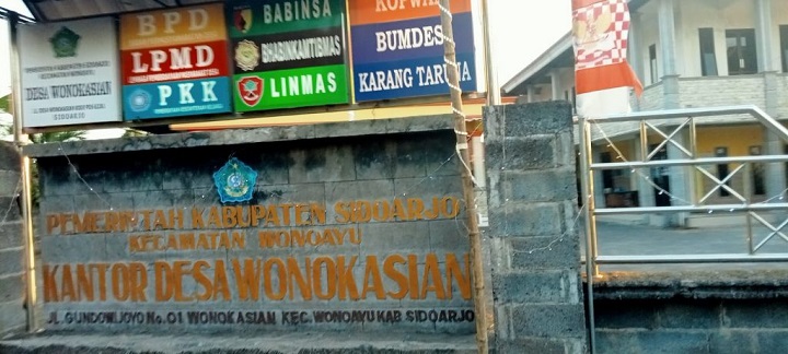 Kantor Desa Wonokasian, Kecamatan Wonoayu, Sidoarjo.