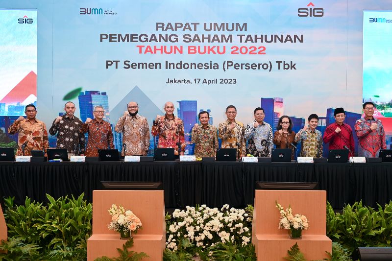 SIG menyelenggarakan Rapat Umum Pemegang Saham Tahunan 2023 di Jakarta, Senin (17/4/2023). SP/SIG
