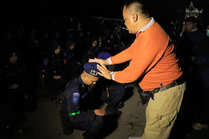 Pembaretan terhadap 59 petugas Polsespas. SP/Budi Mulyono