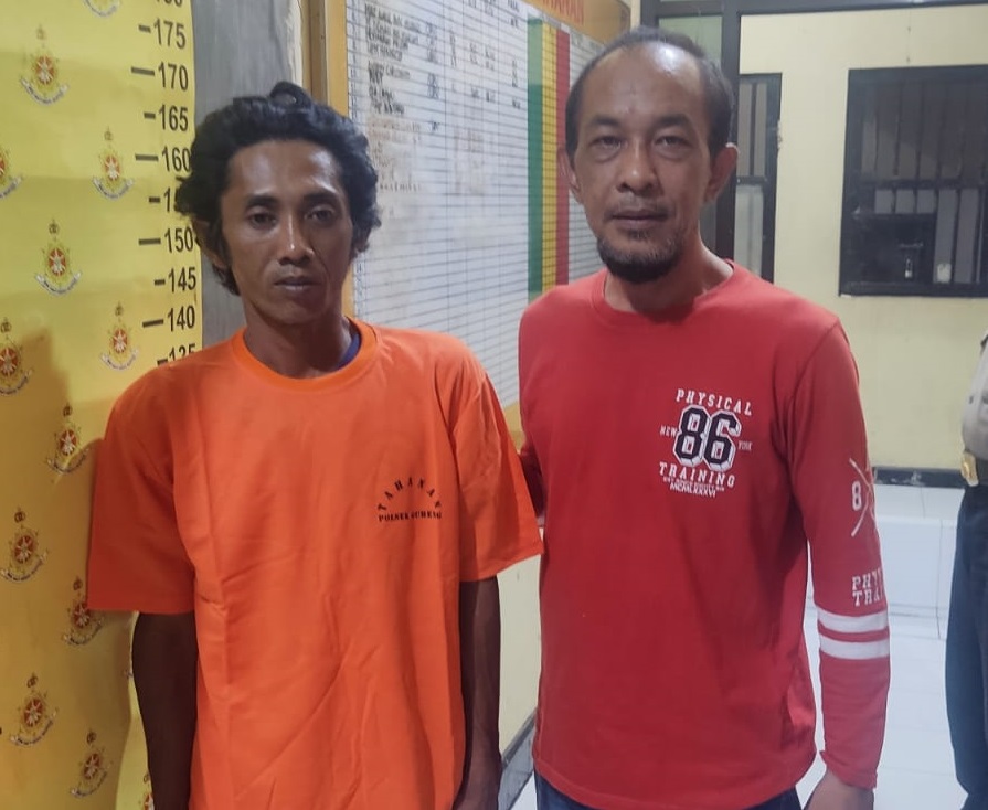 Tersangka Pencurian M (41) yang berhasil diamankan Unit Reskrim Polsek Gubeng.