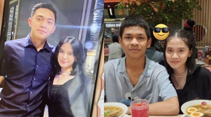 Foto yang beredar di media sosial Twitter, penampakan Agnes saat bersama korban David (foto kanan) dan tersangka Mario Dandy (foto kiri). Kini Agnes pun menjadi pelaku imbas Mario menganiaya korban David.