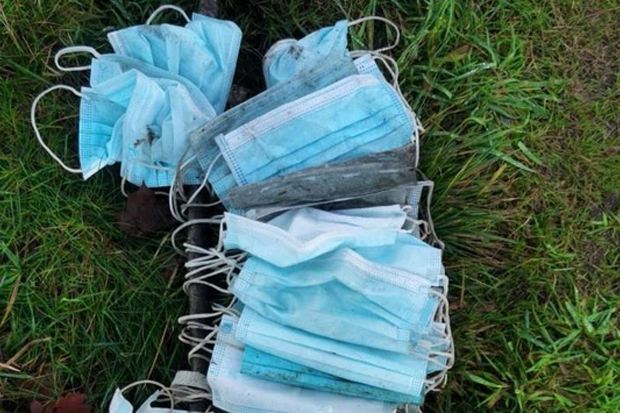 Rata-rata jumlah sampah rumah tangga masker bekas mencapai 863,15 kilogram per bulan.SP/SIN