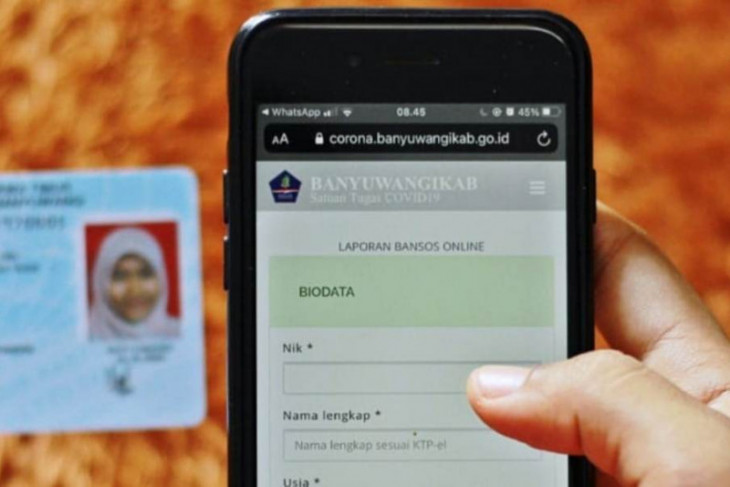 Aplikasi laporan online bansos untuk warga Banyuwangi. 