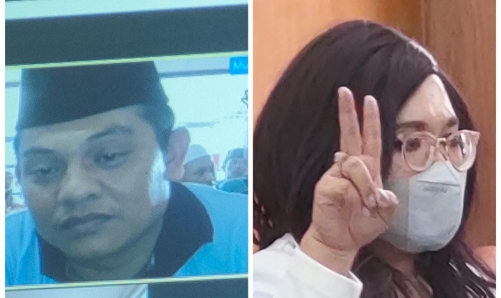 Terdakwa Hanif dan Juliana saat memberikan keterangan dalam sidang PN Surabaya. SP/Budi Mulyono