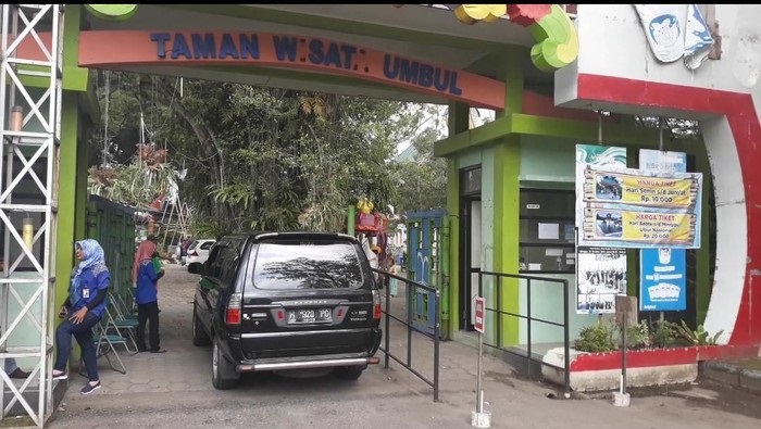 Taman Wisata Umbul Madiun, salah satu wisata yang sudah menerapkan aplikasi PeduliLindungi.