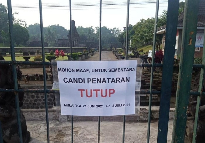 Candi Penataran, salah satu wisata yang dikelola BPCB Jatim ditutup
