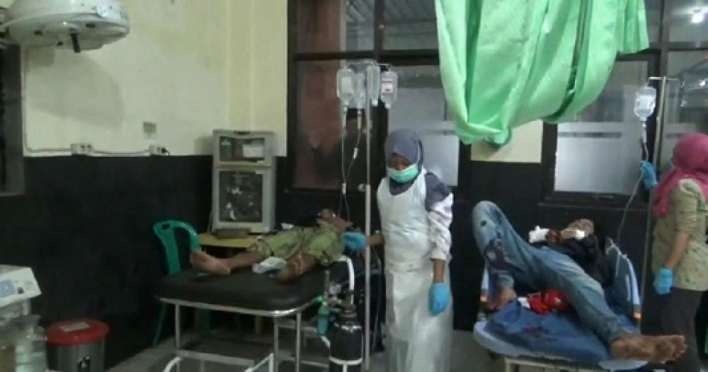 Beberapa korban yang terlibat aksi carok di Pasuruan mendapat perawatan di rumah sakit