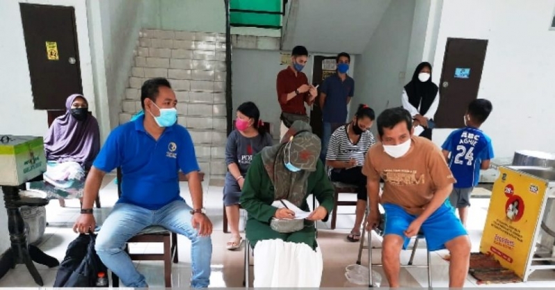 Pemkot Surabaya menggelar swab massal di 18 rusun secara serentak.SP/KOMINFO JATIM