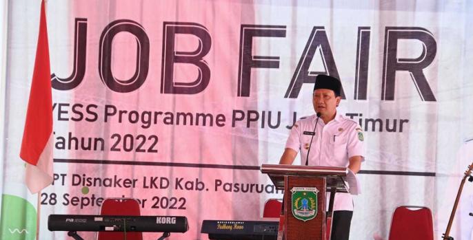 Bupati Gus Irsyad saat Job Fair program PPIU Jatim 2022