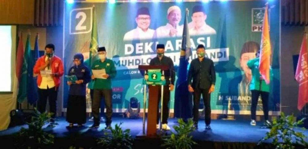 Suasana deklarasi Paslon Muhdlor-Subandi
