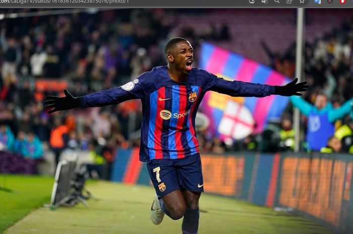 Winger Barcelona, Ousmane Dembele. Foto: Twitter (@LALIGATV).