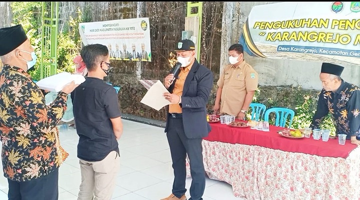 Pengukuhan dan Pengambilan Sumpah Pengurus BUMDesa Karangrejo.