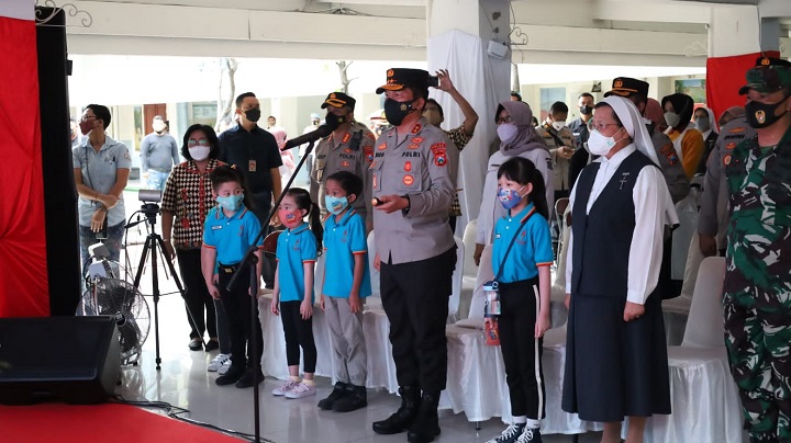 Kapolda Jatim Irjen Pol Nico Afinta bersama Forkopimda Kota Surabaya, Rabu (5/1/2022) siang. SP/Her