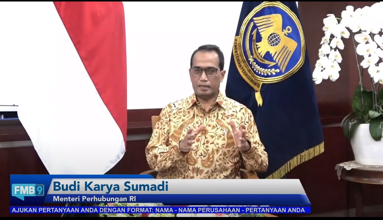 Menteri Perhubungan (Menhub) Budi Karya Sumadi. SP/TANGKAPAN LAYAR