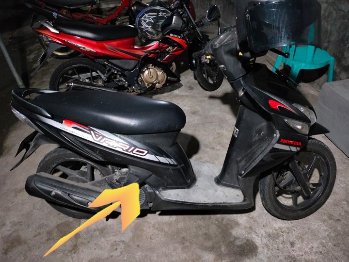 Kendaraan yang dikendarai korban diamankan polisi. SP/Lestariono