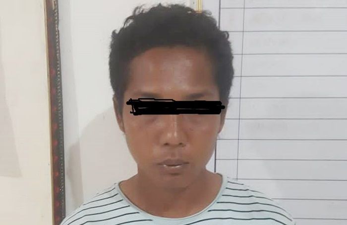 RAS, pelaku pencabulan yang diamankan polisi.