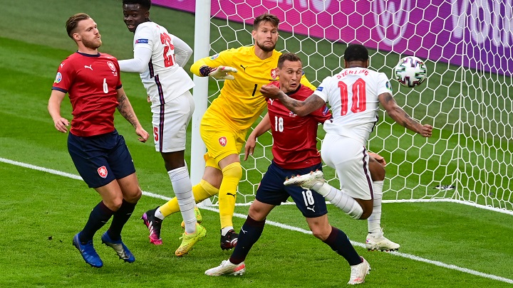 Suasana Stadion Wembley saat menggelar partai Inggris vs Skotlandia di Grup D Piala Eropa 2020. SP/Sportdesk/AP
