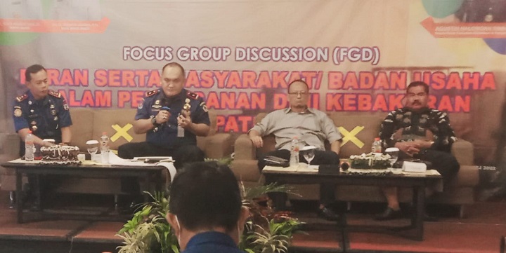 Suasana kegiatan Forum Discussion Group yang digelar Dinas Damkar dan Penyelamatan Gresik di Hotel Khas, Kamis (21/7). SP/Grs