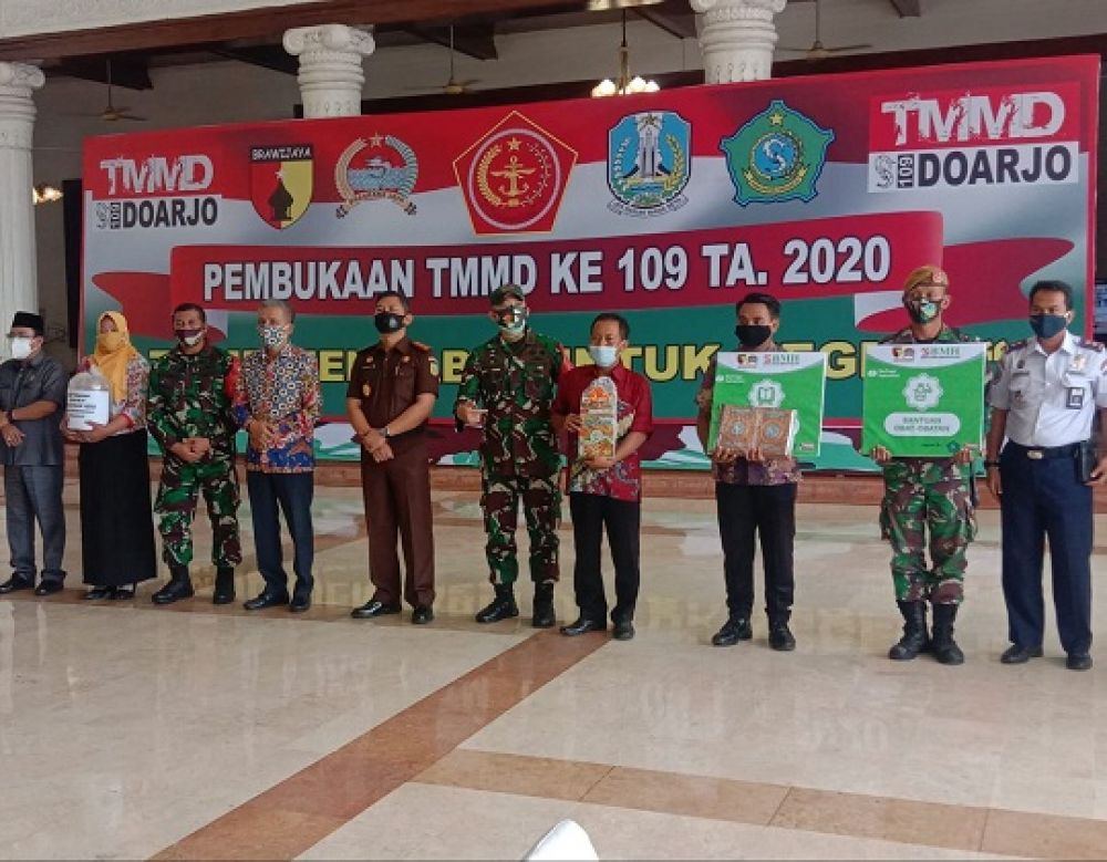 Pembukaan TMMD ke 109 TA 2020  di Pendopo Kabupaten Sidoarjo, Selasa (22/9/2020). 