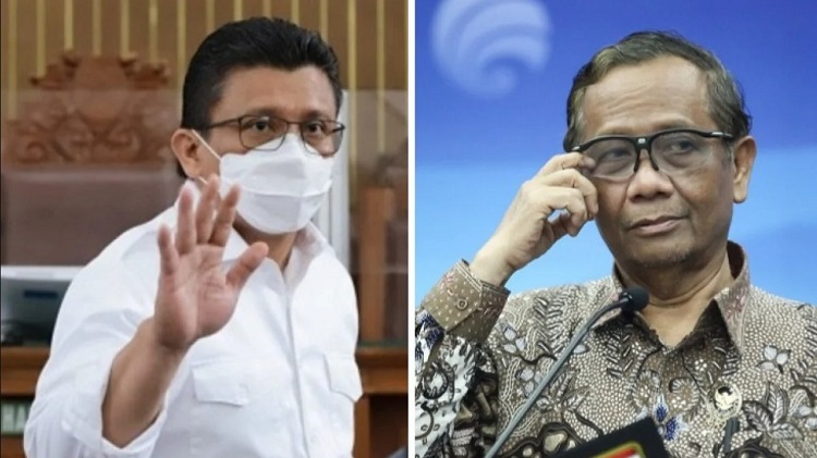 Terpidana kasus pembunuhan berencana terhadap Brigadir Nofriansyah Yosua Hutabarat, Ferdy Sambo (kiri) dan Menko Polhukam, Mahfud MD (kanan). SP/ JKT
