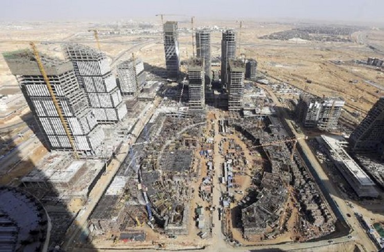 Penampakan megaproyek "Ibu Kota Administratif Baru" Mesir, sekitar 45 km timur Kairo. SP/ MSR