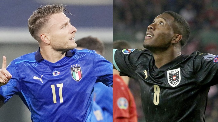 Ciro Immbobile (kiri) dan David Alaba (kanan)