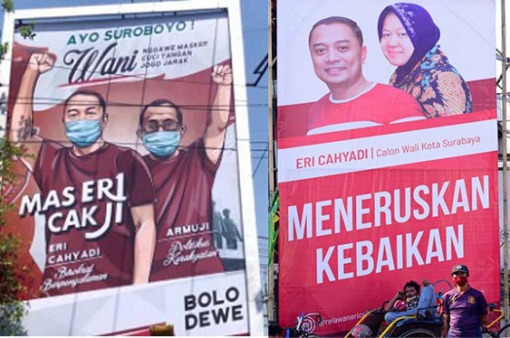 Reklame paslon pilwali Surabaya