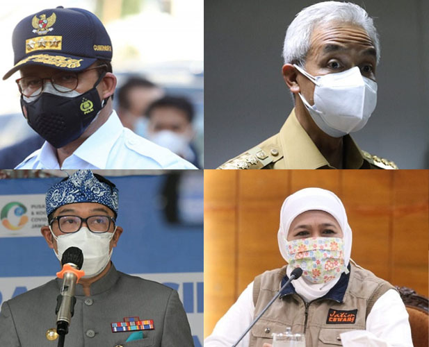 Anies Baswedan, Ridwan Kamil, Ganjar Pranowo, Khofifah Indar Parawansa.