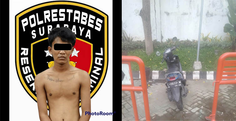 Pelaku dan barang bukti yang diamankan polisi. SP/Min