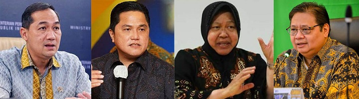 Mendag M. Luthfi, Menteri BUMN Erick Thohir, Mensos Risma, Menko Perekonomian Airlangga Hartarto