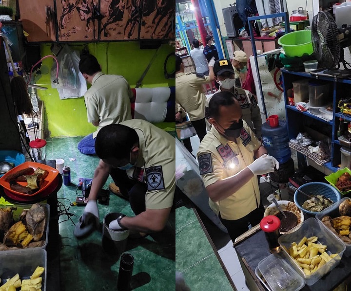 Petugas saat memeriksa kamar hunian di Lapas Sidoarjo. SP/Budi Mulyono