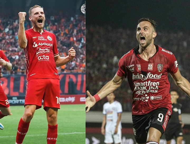 Hanno Behrens (kiri) dan Ilija Spasojevic (kanan)