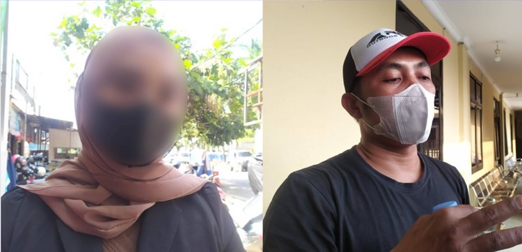 Korban pelecehan SR dan Perangkat Desa Banyusari yang diduga ajak korbannya bersetubuh. SP/ BND