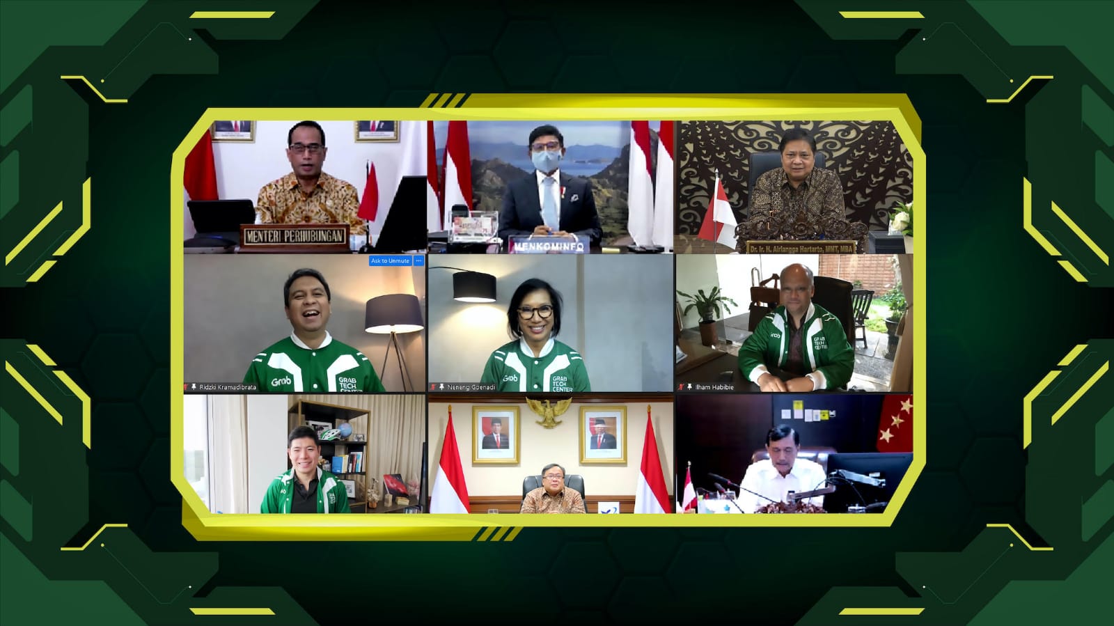 Webinar Grab resmikan Tech Center di Indonesia yang juga akan menjadi pusat inovasi kawasan Asia Tenggara. SP/ Aril