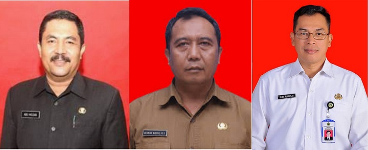 Abu Hassan (kiri), Ahmad Washil Muftahul Rahman (tengah) dan Budi Raharja (kanan)