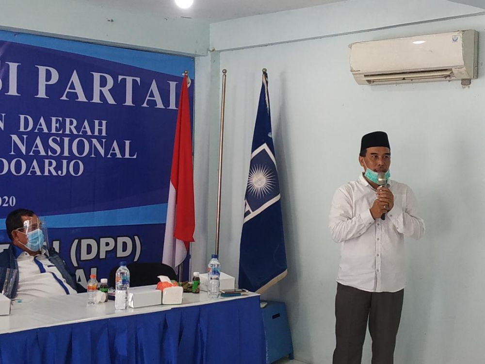 Bacabup Sidoarjo H Haris saat sampaikan paparannya
