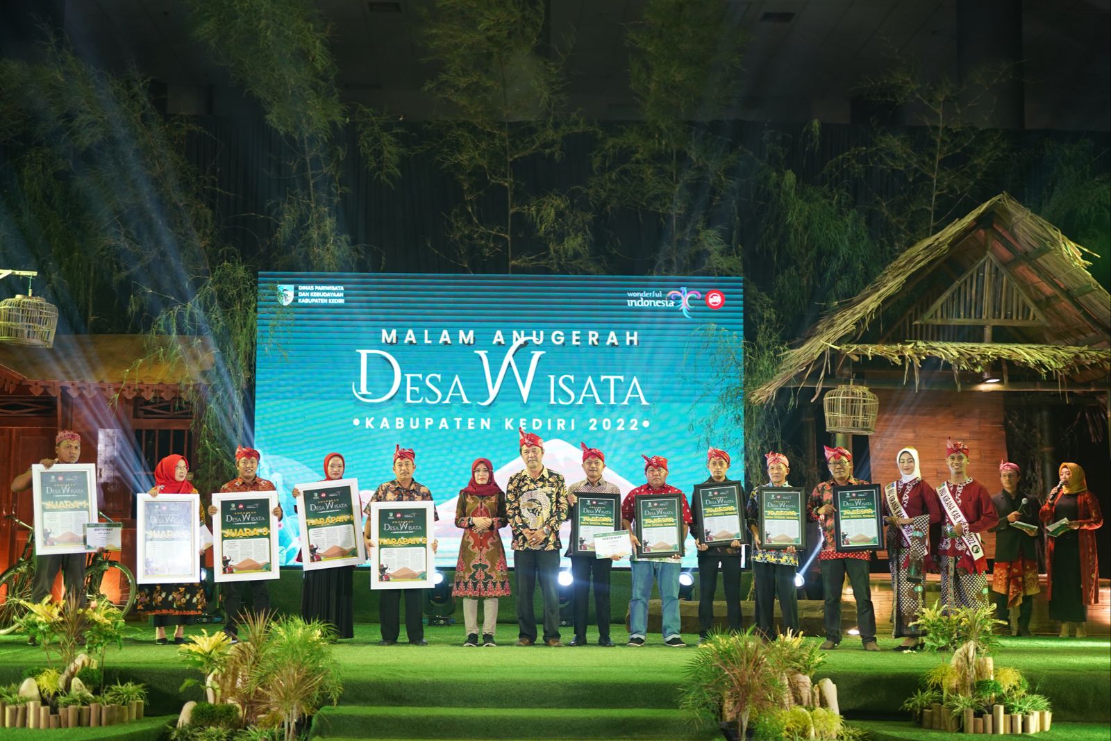 Malam Anugerah Desa Wisata Kabupaten Kediri 2022.