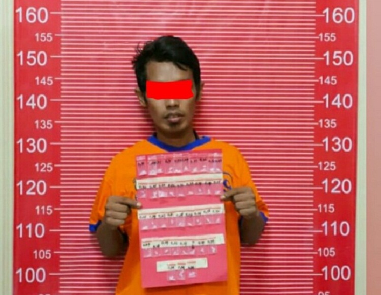 Ismail (19), pengedar narkoba jenis Sabu. SP/ Mahbub Fikri 