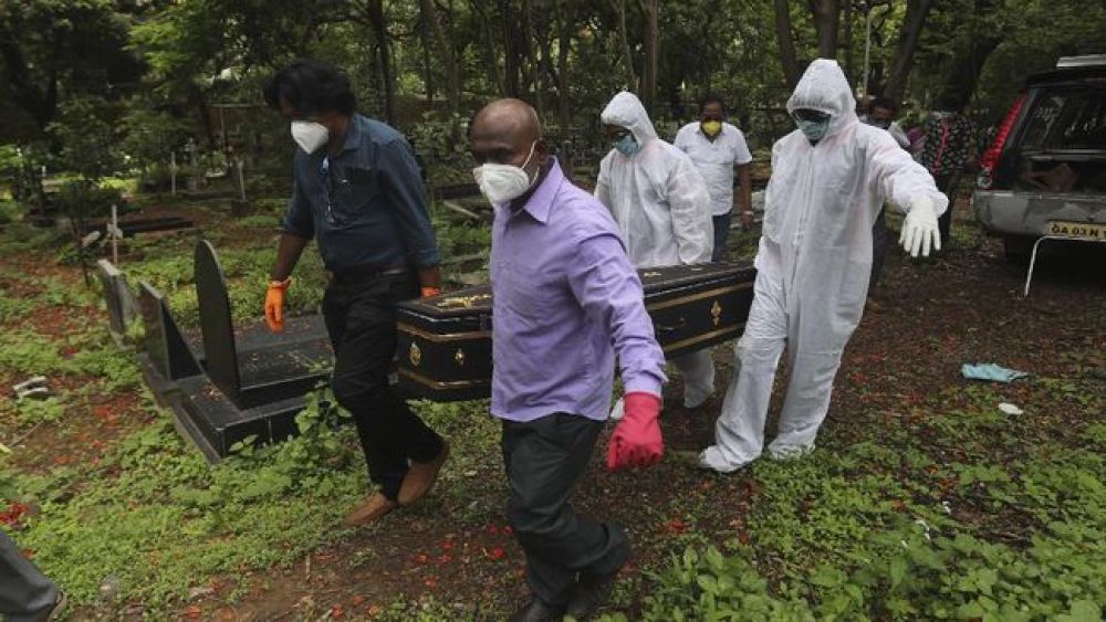 Ilustrasi pandemi virus corona di India. SP/ AP