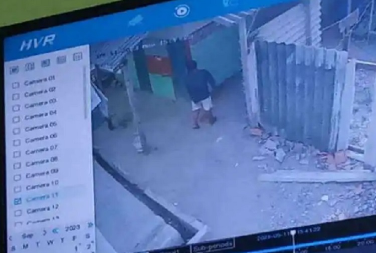 Pelaku maling gas elpiji dan uang ratusan ribu rupiah di salah satu kantin sekolah Madiun. SP/ MDN