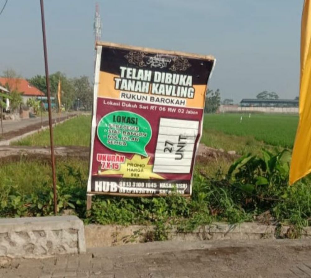 Lokasi tanah kavling Rukun Barokah yang diduga  bodong alias tanpa izin.