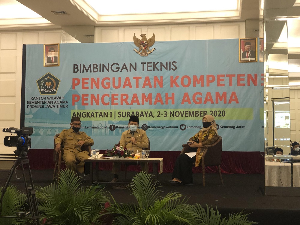 Acara Bimbingan Teknis Penguatan Kompetensi Penceramah Agama. SP/ Kasyfi Fahmi 