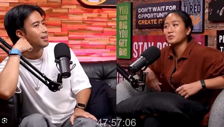 Vidi Aldiano dan Chef Renatta Moeloek dalam tayangan YouTube Deddy Corbuzier. SP/ JKT