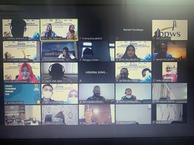 KPPN Surabaya I Gelar Sosialisasi Langkah-Langkah Strategis Pelaksanaan Anggaran 2021, secara virtual.