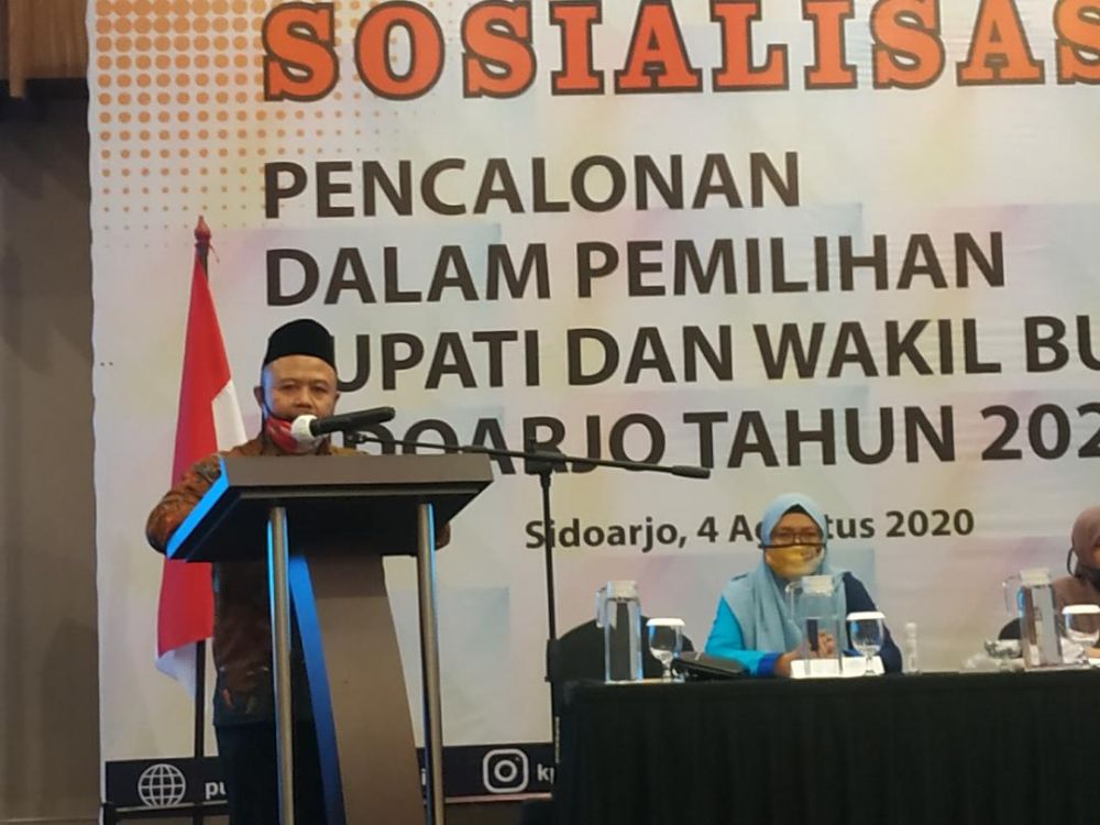 Ketua KPU Sidoarjo M Iskak membuka sosialisasi pendaftaran calon bupati dan cawabup Sidoarjo
