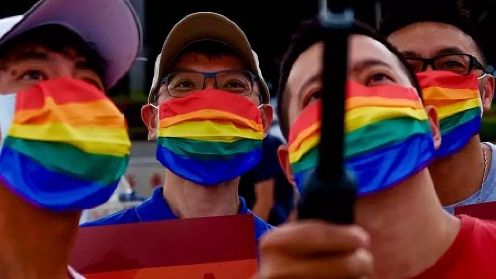 Komunitas LGBTQ di Taiwan menggelar acara pawai kebanggaan. SP/ AFP Photo