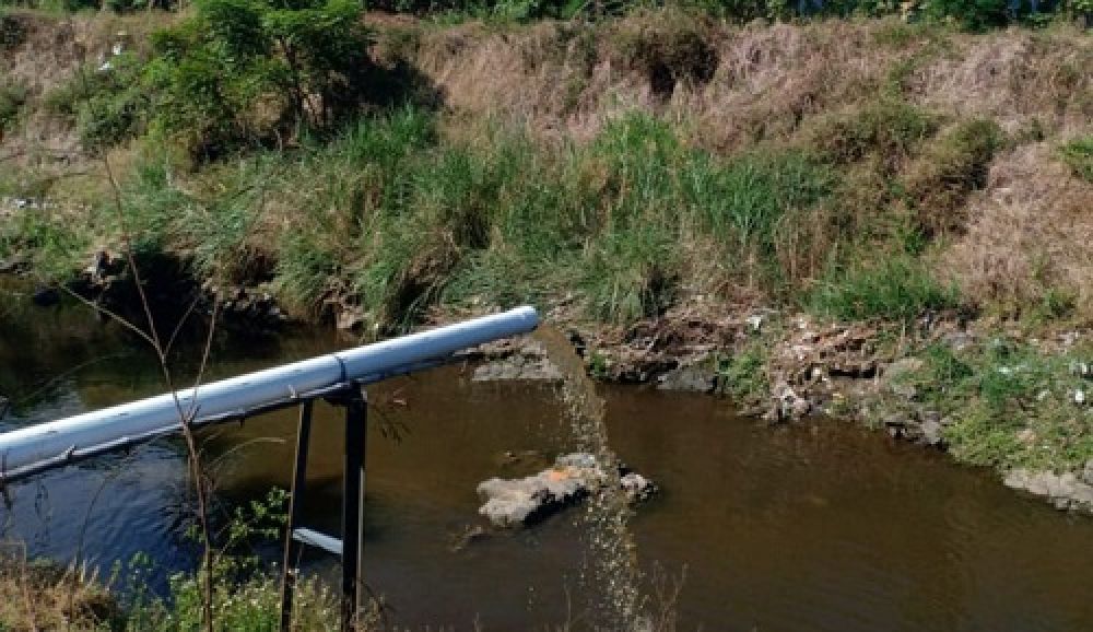 Lokasi pembuangan limbah PT Ambico dan PT Centram di Gempol, Pasuruan.