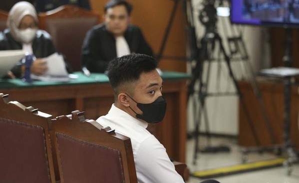 Mario Dandy saat mengikuti sidang dengan agenda pembacaan tuntutan oleh Jaksa Penuntut Umum.